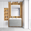 Мебель для ванной BelBagno Vittoria 100 подвесная, 2 ящика, Toros Bianco (раковина BB1000/450-LV-MR-AST)