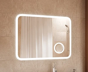 Зеркало Silver mirrors Эльза 800х550 с сенсорным выключателем, подогревом и часами