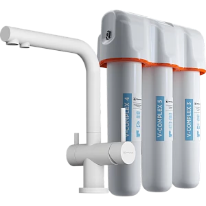 Смеситель для кухонной мойки Omoikiri Nagano WH 4054.8028 белый, с фильтром Pure Drop Lite
