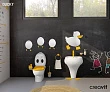 Держатель туалетной бумаги Creavit Ducky BR20213Y с крышкой - превью 1