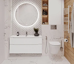 Мебель для ванной BelBagno Etna H-60 120 подвесная, 2 ящика, Bianco Lucido