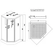 Душевая кабина Esbano Elegancia ESKL100PR 100x100x210 см, с крышей и LED освещением - превью 1