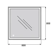 Зеркало BelBagno SPC-GRT-800-800-LED-TCH с подсветкой и сенсорным выключателем - превью 1