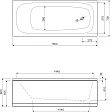 Акриловая ванна Cezares Eco 160x70 см - превью 2