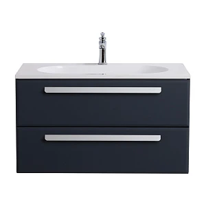 Тумба с раковиной Cezares Eco 90 подвесная, 2 ящика, Grafito (раковина CZR-900/480-LV-MR-ECO-F)