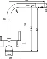 Смеситель для кухонной мойки Zorg Sanitary ZR 348 YF хром, кварц - превью 1