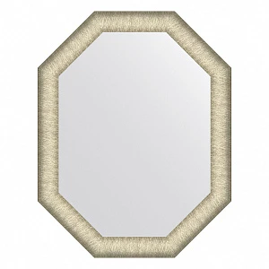 Зеркало в багетной раме EVOFORM OCTAGON BY 7425 брашированное серебро 59 мм 55x70