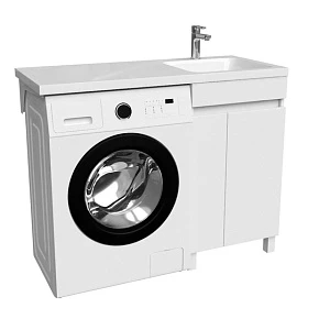 Тумба с раковиной Iddis Optima Home 110 R для стиральной машины, с дверцами