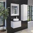 Зеркало Comforty Марсель 60 с подсветкой, белое матовое - превью 1