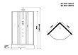 Душевая кабина Niagara Classic NG-3302-14BKTG 100x100x240 с гидромассажем - превью 1