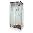 Душевая кабина DTO K409SEL 90х90х220 см, стекло прозрачное, профиль глянцевый хром - превью 1