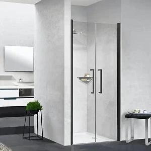 Душевая дверь в нишу Novellini Young Y22B87-1H черный матовый, прозрачное стекло