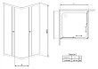 Душевой уголок Radaway Classic C 90 коричневое стекло - превью 2