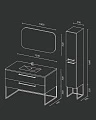 Рама для тумбы Sanvit Сити rts100bl черная - превью 1