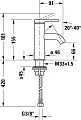 Смеситель Duravit C.1 C11010002046 для раковины, черный - превью 1