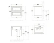 Тумба для комплекта Art&Max Platino 58 подвесная, 2 ящика, черный матовый - превью 1