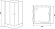 Душевой уголок Timo TL-9002 Romb Glass с поддоном, 90x90x200 см - превью 2