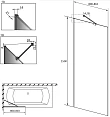 Шторка на ванну Radaway Modo Black PNJ II Frame 80 - превью 2