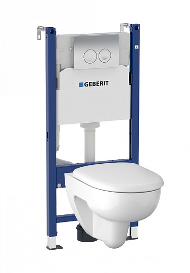 Комплект унитаз Geberit Renova Rimfree 500.124.TC.R с инсталляцией
