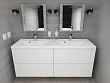 Мебельная раковина Stella Polar Корвет 120, с 2 чашами - превью 2