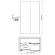 Душевая дверь в нишу WasserKRAFT Dill 61S31 140x200 профиль черный, стекло прозрачное - превью 2