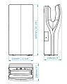 Сушилка для рук Mediclinics Dualflow Plus M14A-I погружная белый - превью 1