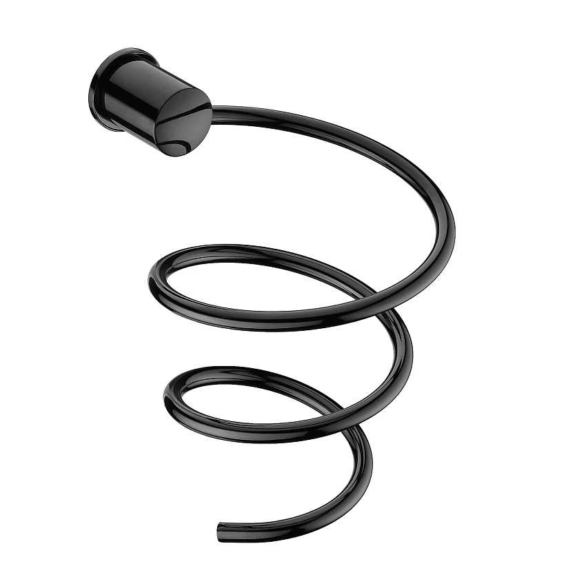 Держатель для фена WasserKRAFT K-1080POLISHED BLACK черный