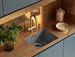 Смеситель для кухонной мойки Omoikiri Akita-S LG светлое золото, с краном под питьевую воду - превью 2