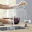 Смеситель для кухонной мойки Grohe Minta 32168000 с выдвижным изливом - превью 1