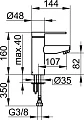 Смеситель для раковины Keuco Plan blue 53902010101 - превью 1
