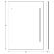 Зеркало EVOFORM LUMLINE BY 2014 со светильником 55x75 см - превью 1