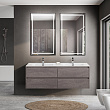 Мебель для ванной Belbagno Kraft 140 подвесная, с 4-мя ящиками, Cemento Grigio