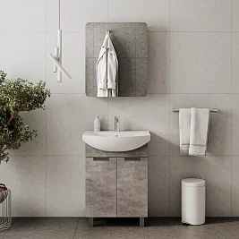 Мебель для ванной Volna Vario Z.60.2D напольная, цемент/белый