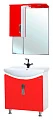 Мебель для ванной Bellezza Лагуна 65 прямая красная - превью 1