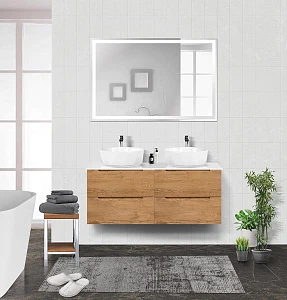 Мебель для ванной BelBagno Etna 120 (60+60) подвесная, 4 ящика, Rovere Nature