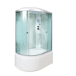Душевая кабина AvaCan L920RGM+EL, 120х80х215 см, стекло с узором, профиль хром