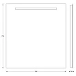 Зеркало Evoform Ledline BY 2104 с LED-светильником 70x75 см - превью 1