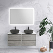 Мебель для ванной Belbagno Kraft 140 подвесная, со столешницей, 4 ящика, Cemento Grigio
