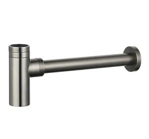 Сифон для раковины AQUAme AQM7010GM оружейная сталь