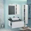 Мебель для ванной Comforty Милан 90 белый глянец - превью 2