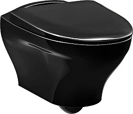 Унитаз подвесной Gustavsberg Estetic Hygienic Flush безободковый, с микролифтом, черный