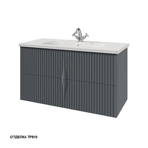Тумба с раковиной Caprigo Novara 100 35917-TP810 с ящиками, графит