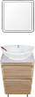 Мебель для ванной Style Line Атлантика 60 Люкс Plus, ясень перламутр, столешница белый мрамор