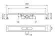 Душевой лоток RGW Shower Panels DA/FH 800 с решеткой и опорами - превью 1