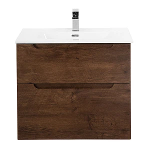 Тумба с раковиной BelBagno Etna H-60 80 подвесная, 2 ящика, Rovere Moro