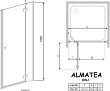 Душевая дверь в нишу Radaway Almatea DWJ 80 прозрачное стекло R - превью 2