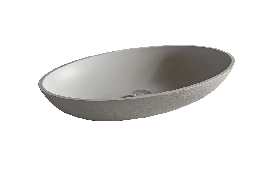 Раковина накладная Acquabella On-Top Oval Slate Marfil 580х380, слоновая кость