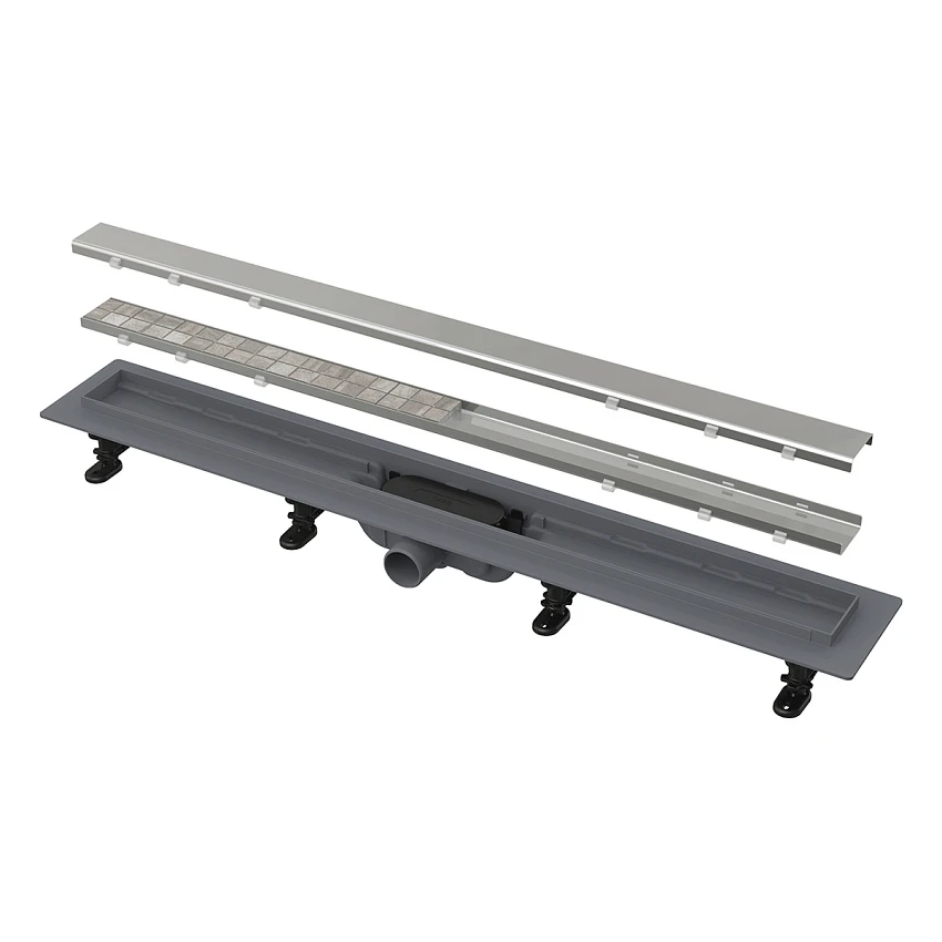 Душевой лоток AlcaPlast APZ19-950 с решеткой нержавеющая сталь / под плитку