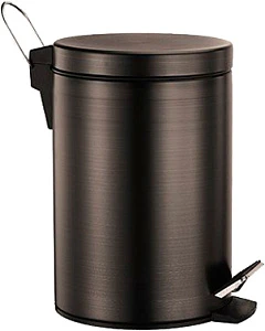 Мусорное ведро WasserKRAFT K-655 5 л, крышка с микролифтом, темная бронза