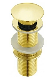 Донный клапан для раковины CeramaLux RD012 без перелива, золото